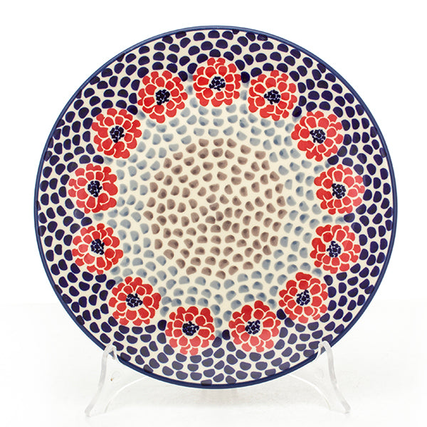Talerz śniadaniowy 22 cm AS72 kwiaty/kropki