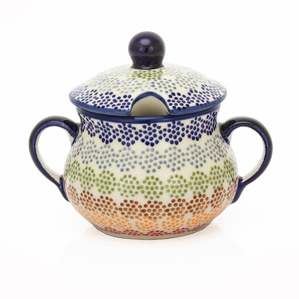 Cukiernica ceramiczna AS37 w kolorowe kropeczki