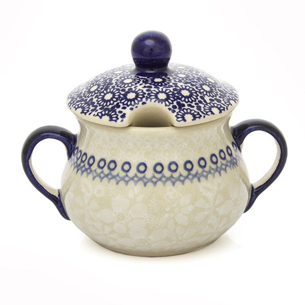 Cukiernica ceramiczna SB06 białe kwiaty