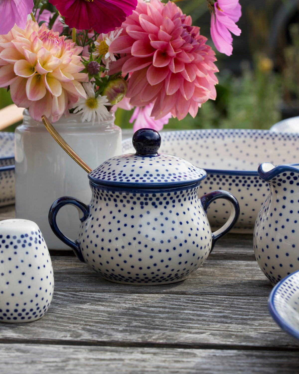 Cukiernica ceramiczna 61A w kropeczki