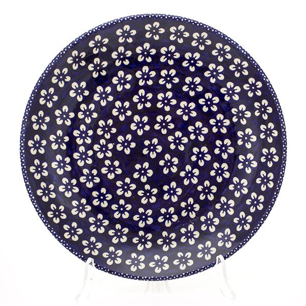 Talerz obiadowy 26 cm J8KO kobaltowy w kwiaty
