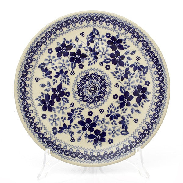 Talerz śniadaniowy 22 cm SB01 niebieskie kwiaty