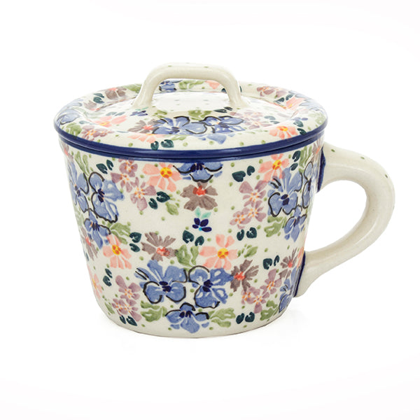 Smalcówka mała ceramiczna JZ78 kolorowe kwiatuszki