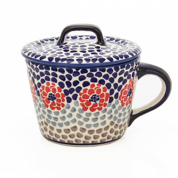 Smalcówka mała ceramiczna AS72 kwiaty/kropki
