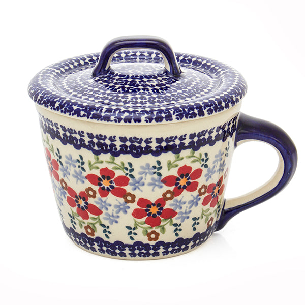 Smalcówka mała ceramiczna MM01 kwiatowy motyw