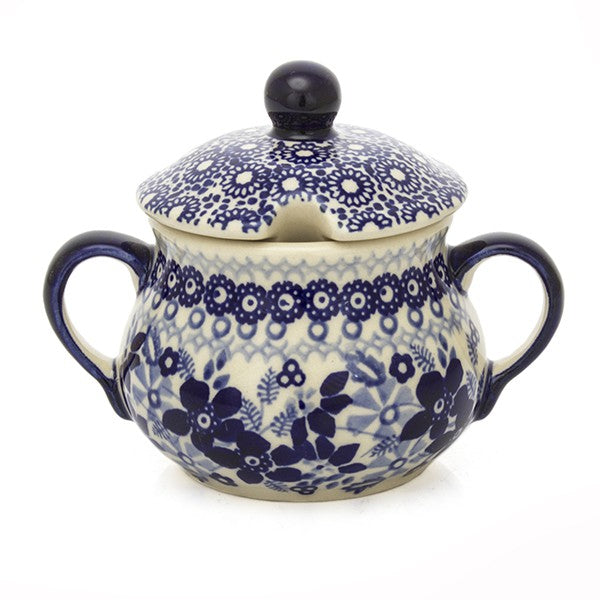 Cukiernica ceramiczna SB01 niebieskie kwiaty