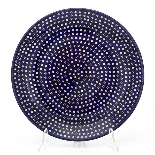 Talerz obiadowy granatowy 26 cm 70MI w kropki
