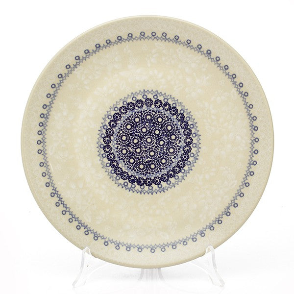 Talerz obiadowy 26 cm SB06 białe kwiaty
