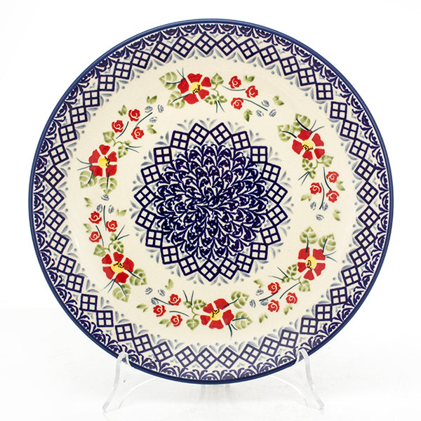 Talerz obiadowy 26 cm TAB2 kwiaty/kratka