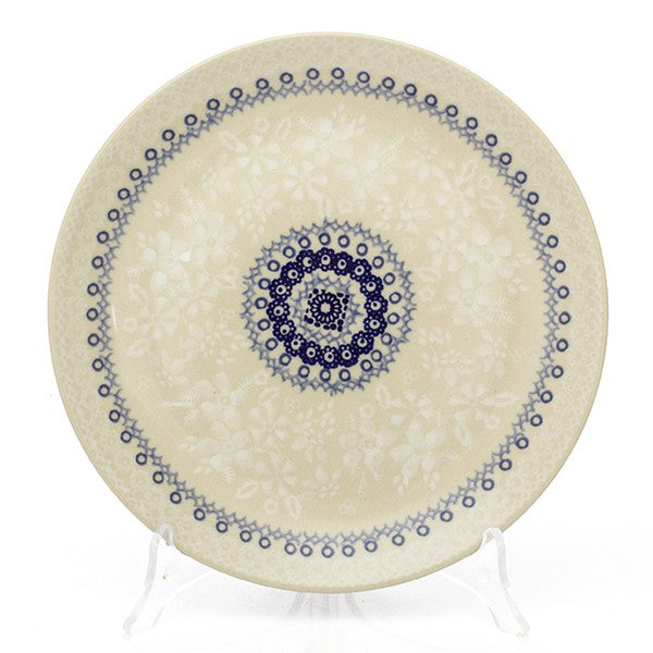 Talerz śniadaniowy 22 cm SB06 białe kwiaty