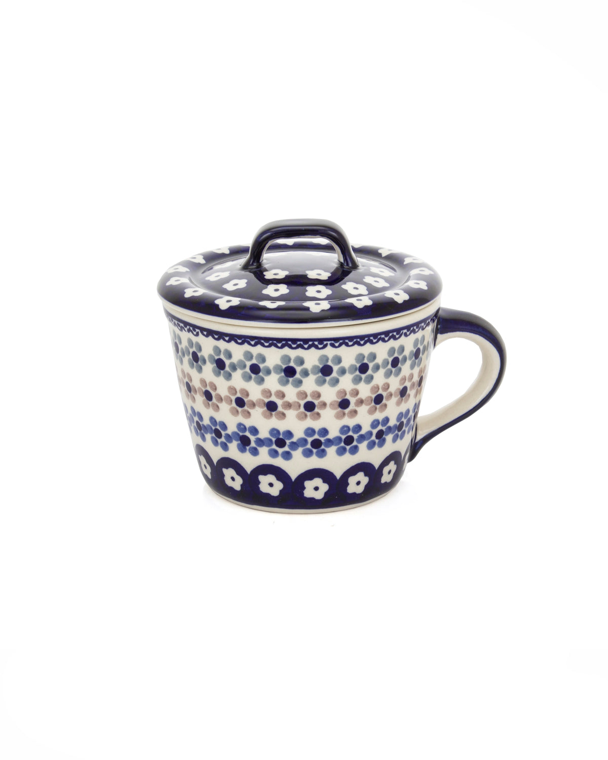 Smalcówka mała ceramiczna EO37 w kwiatki