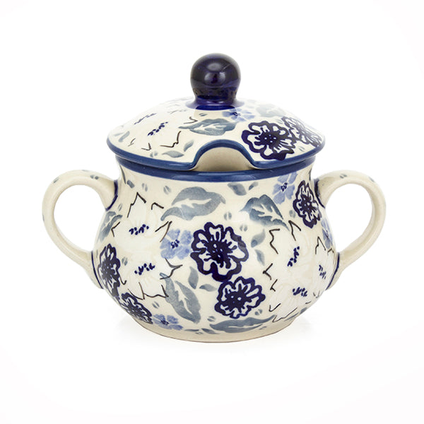 Cukiernica ceramiczna JZ46 w kobaltowe kwiatki