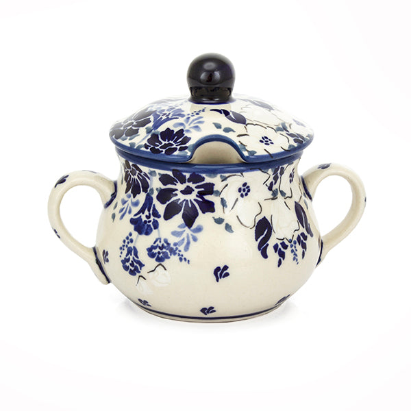 Cukiernica ceramiczna JZ44 kremowa w kwiatuszki
