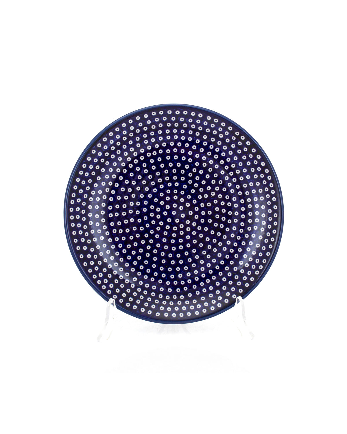 Talerz śniadaniowy granatowy 22 cm 70MI w kropki