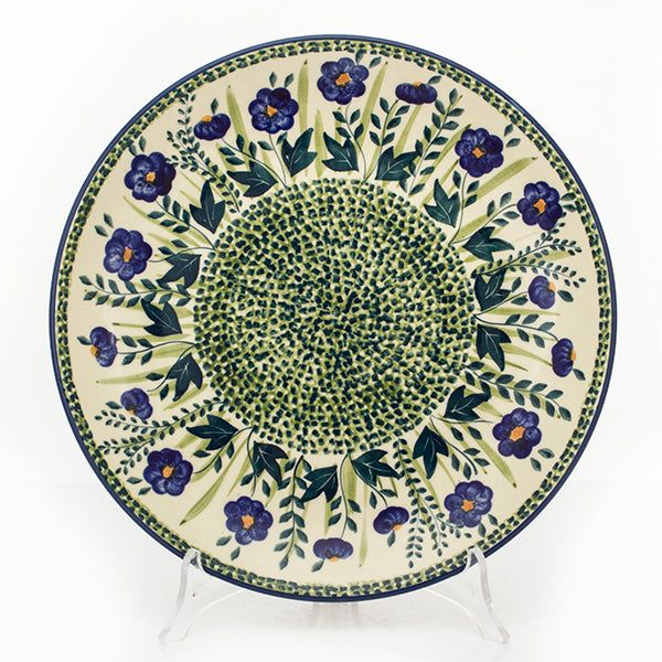 Talerz obiadowy 26 cm IM03 granatowe kwiaty