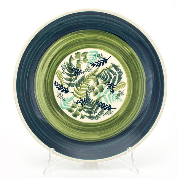 Talerz obiadowy 26 cm GZ44 zielono-niebieski paprocie